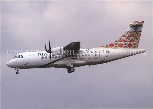 Flugzeuge Zivil Pakistan International ATR 42 500 F WWLS c n 661 Kat. Airplanes Avions