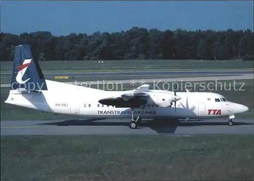 Flugzeuge Zivil Trans Travel Airlines Fokker 50 PH PRJ c n 20212  Kat. Airplanes Avions