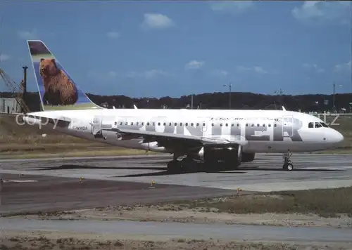 Flugzeuge Zivil Frontier Airlines Grizzly on Tail A318 111 F WWDA N801FR c n 1939 Kat. Airplanes Avions