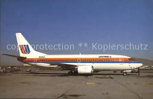 Flugzeuge Zivil Untied Airlines Boeing 737 322 N301UA c n 23643  Kat. Airplanes Avions