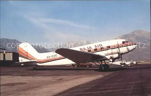 Flugzeuge Zivil Baja Air Douglas DC 3 XA CUC c n 7377  Kat. Airplanes Avions