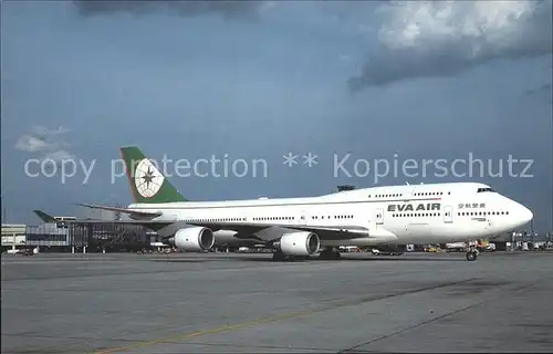 Flugzeuge Zivil Eva Air Boeing 747 400  Kat. Airplanes Avions