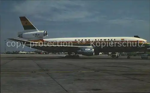Flugzeuge Zivil Ghana Airways McDonnell Douglas DC 10 30 9G ANA c n 48286  Kat. Airplanes Avions