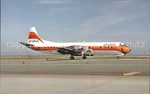 Flugzeuge Zivil PSA Pacific Southwest Airlines Lockheed L 188A Electra N6118A c n 1072 Kat. Airplanes Avions