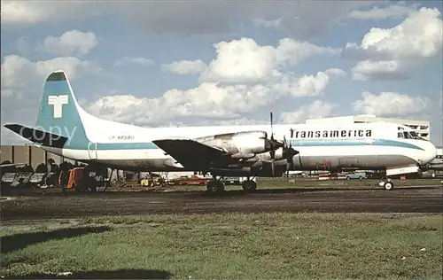Flugzeuge Zivil Transamerica Airlines Lockheed L 188CF Electra N858U c n 2015  Kat. Airplanes Avions