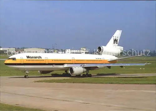 Flugzeuge Zivil Monarch Airlines McDDouglas DC 10 30 G DMCA c n 48266 348 Kat. Airplanes Avions