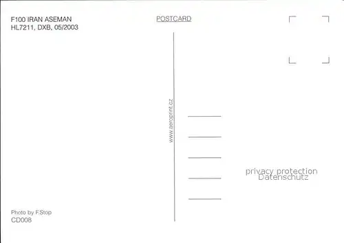 Flugzeuge Zivil Iran Aseman HL7211  Kat. Airplanes Avions