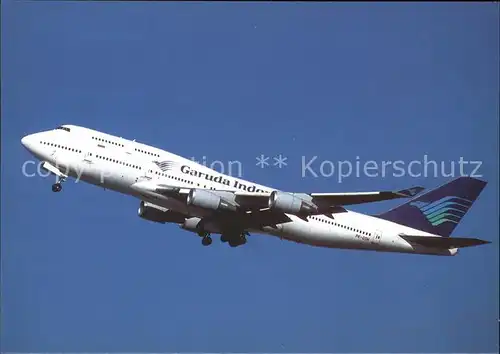 Flugzeuge Zivil Garuda Indonesia B747 4U3 PK GSH c n 25705 1029 Kat. Airplanes Avions