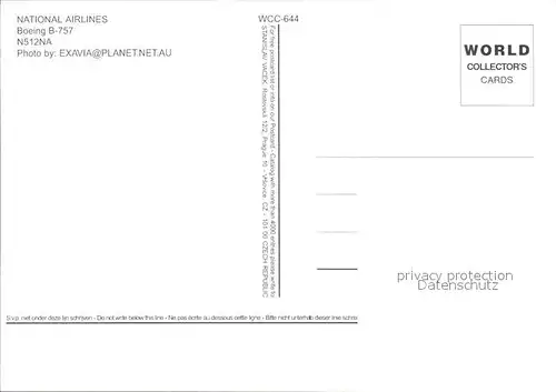 Flugzeuge Zivil National Airlines Boeing B 757 N512NA  Kat. Airplanes Avions