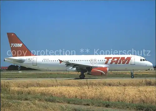 Flugzeuge Zivil TAM Brasil A320 232 F WWIR c n 1246  Kat. Airplanes Avions
