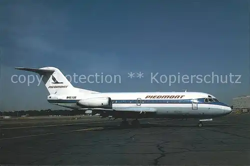 Flugzeuge Zivil Piedmont Airlines Fokker F28 Felloship 1000 N451US c n 11103 Kat. Airplanes Avions