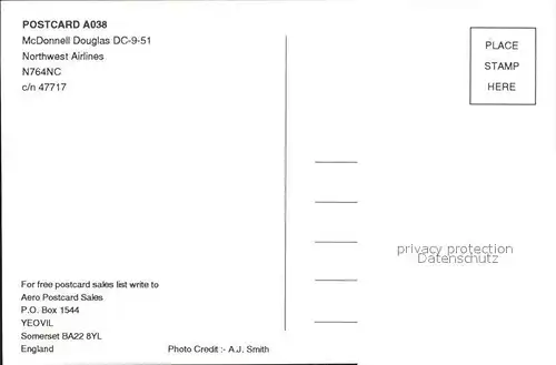 Flugzeuge Zivil Northwest Airlines McDonnell Douglas DC 9 51 N764NC c n 47717 Kat. Airplanes Avions