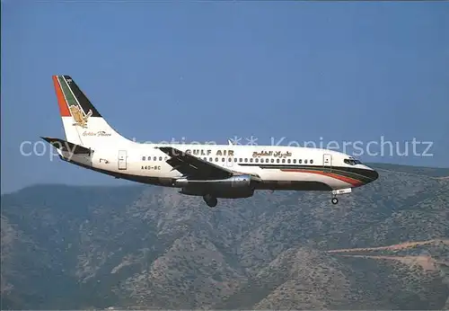 Flugzeuge Zivil Gulf Air Boeing 737 2P6 Adv. A40 BC cn 21355 493 Kat. Airplanes Avions