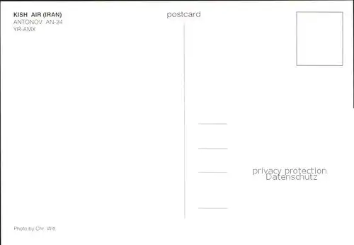 Flugzeuge Zivil Kish Air Iran Antonov AN 24 YR AMX  Kat. Airplanes Avions