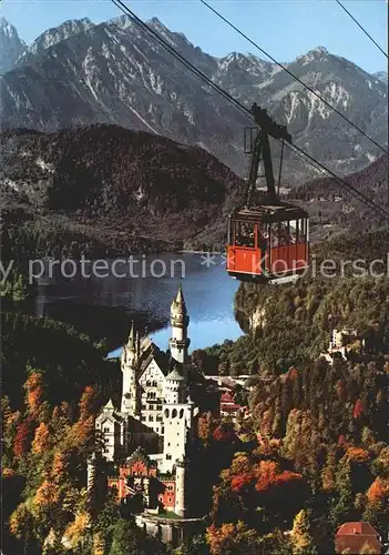 Seilbahn Tegelberg Schwangau Fuessen Koenigsschloss Neuschwanstein Alpsee / Bahnen /