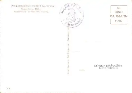 Seilbahn Predigtstuhl Bad Reichenhall  / Bahnen /