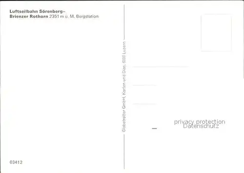 Seilbahn Soerenberg Brienzer Rothorn Bergstation / Bahnen /