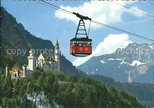 Seilbahn Tegelberg Schwangau im Allgaeu Koenigsschloss Neuschwanstein / Bahnen /