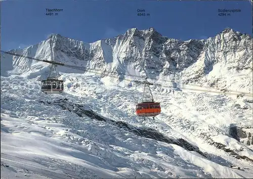 Seilbahn Fleskinn Dom Saas-Fee Wallis / Bahnen /