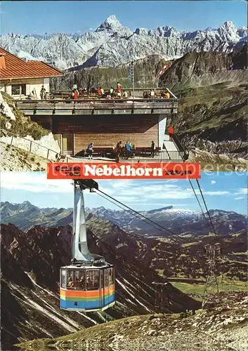 Seilbahn Nebelhorn Gipfelhuette Aussichtsterrasse  / Bahnen /