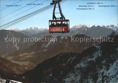 Seilbahn Hochfelln Hochkalter Watzmann Hoher Goell Sonntagshorn / Bahnen /