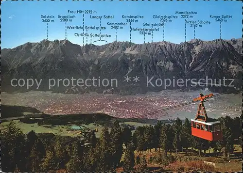 Seilbahn Patscherkofel Innsbruck Nordkette Tirol / Bahnen /