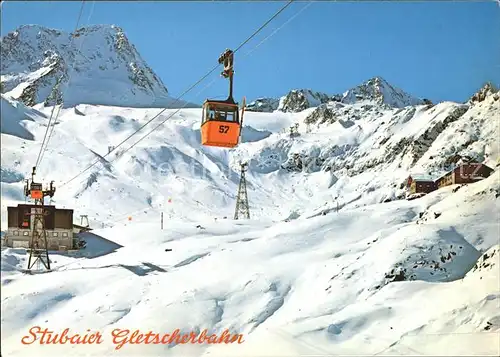 Seilbahn Stubaier Gletscherbahn Mittelstation Fernau Dresdner Huette / Bahnen /