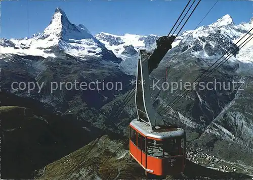 Seilbahn Rothorn Zermatt Matterhorn  / Bahnen /