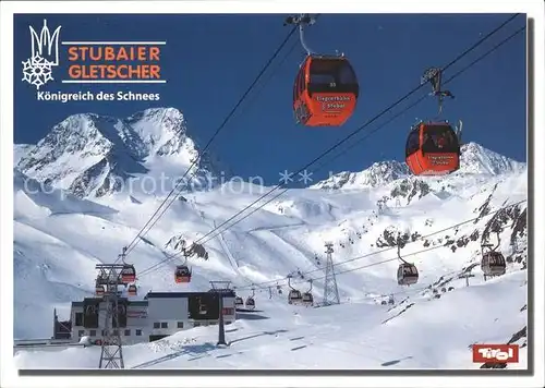 Seilbahn Stubaier Gletscherbahn Stubaital Mittelstation Fernau Eisgrat / Bahnen /