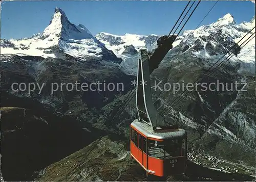 Seilbahn Rothorn Zermatt Matterhorn  / Bahnen /