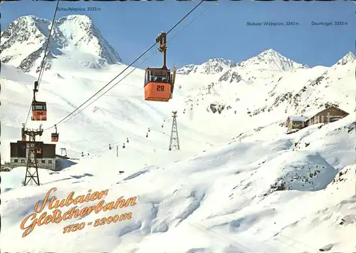 Seilbahn Stubai Gletscher Schaufelspitze Eisgrat Daunkogel / Bahnen /