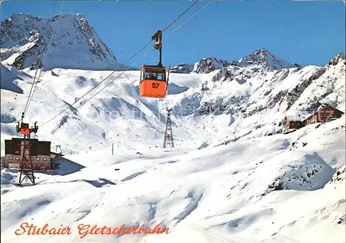 Seilbahn Stubaier Gletscherbahn Dresdner Huette Schaufelspitze / Bahnen /