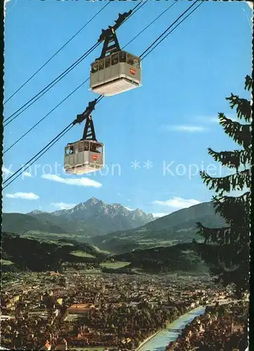 Seilbahn Nordkettenbahn Innsbruck Wagenkreuzung  / Bahnen /