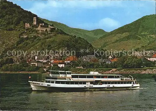 Motorschiffe MFS Austria Spitz an der Donau Ruine Hinterhaus Kat. Schiffe