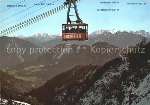 Seilbahn Hochfelln Sonntagshorn Watzmann Hoher Goell / Bahnen /