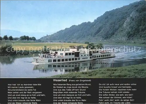 Motorschiffe Weserlied Franz von Dingelstedt Kat. Schiffe