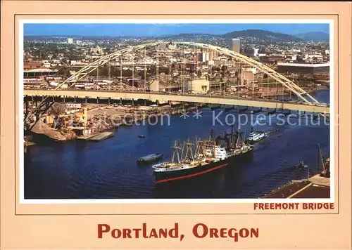 Schiffe Portland Oregon Freemont Bridge Willamette River  Kat. Schiffe