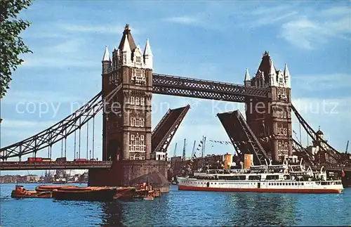 Dampfer Binnenschifffahrt Tower Bridge London Kat. Schiffe