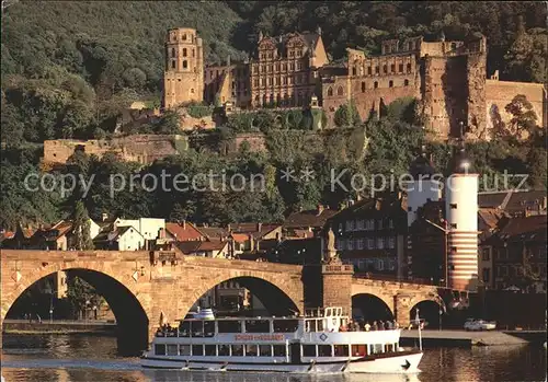 Motorschiffe Heidelberg Alte Bruecke Schloss Kat. Schiffe
