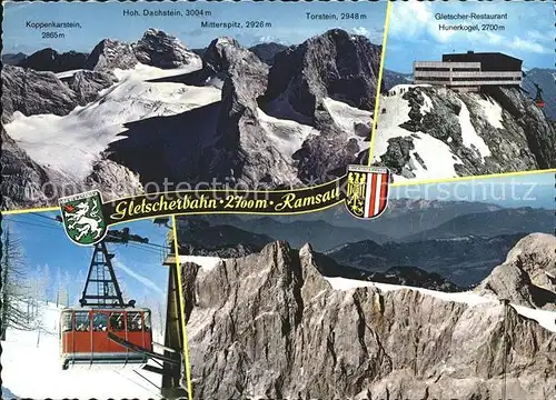 Seilbahn Gletscherbahn Ramsau Gosaugletscher Hoher Dachstein / Bahnen /
