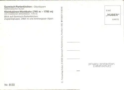 Seilbahn Wankbahn Garmisch-Partenkirchen Zugspitzgruppe Ammagauer Alpen / Bahnen /