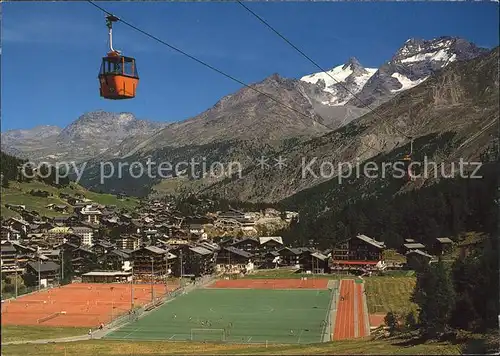 Seilbahn Saas Fee Fletschhorn Lagginhorn Tennisplatz Fussballplatz / Bahnen /