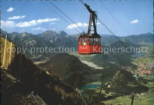 Seilbahn Tegelberg Allgaeuer und Tiroler Hochgebirge / Bahnen /