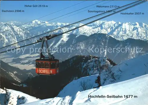 Seilbahn Hochfelln Bergen Bayerische Alpen / Bahnen /