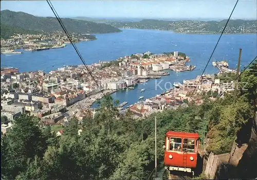 Zahnradbahn Bergen Norway Floyen Norwegen  Kat. Bergbahn