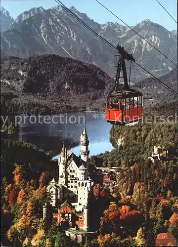 Seilbahn Tegelberg Schwangau-Fuessen Schloss Neuschwanstein Alpsee / Bahnen /