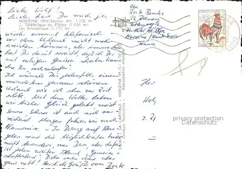 Seilbahn Pleney Morzine Les Ressachaux  / Bahnen /