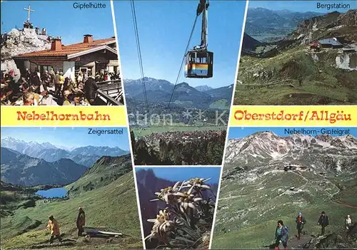 Seilbahn Nebelhorn Oberstdorf Allgaeu Gipfelhuette Zeigersattel Edelweiss / Bahnen /