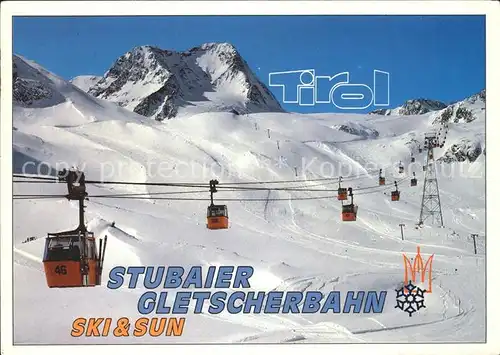 Seilbahn Stubaier Gletscherbahn Tirol Mittelstation Fernau Schaufelspitze / Bahnen /