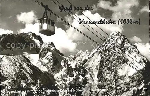 Seilbahn Kreuzeck Zugspitze Hoellental Waxenstein / Bahnen /